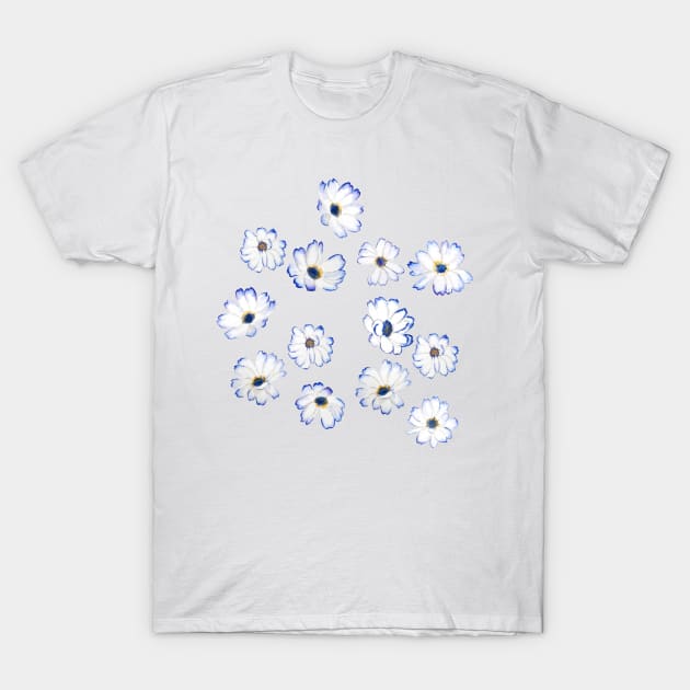 blue flowers T-Shirt by colorandcolor